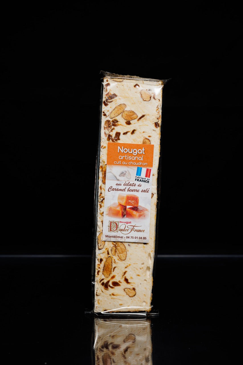 Barre 100 g Nougat aux éclats de caramel au beurre salé au sel de Guérande
