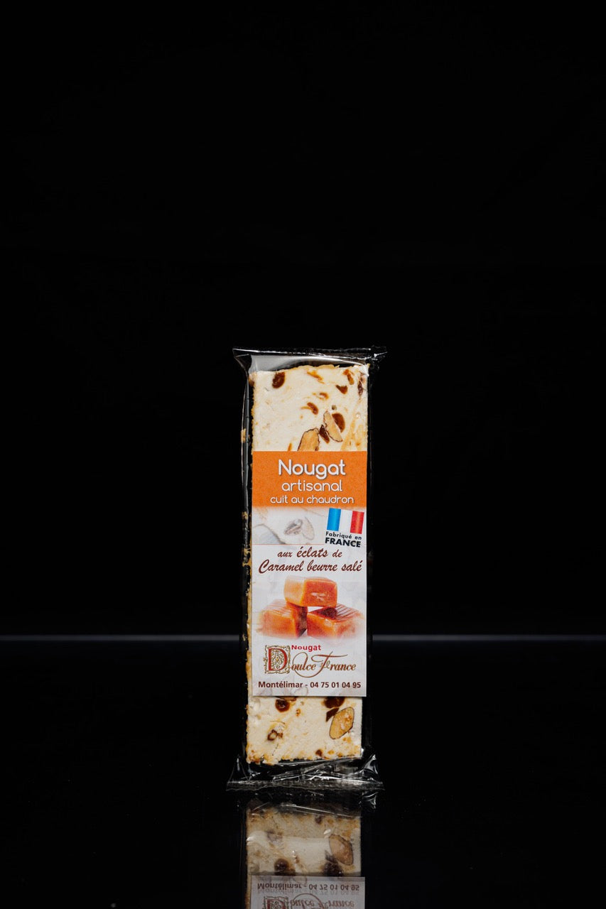 Barre 50 g Nougat aux éclats de caramel au beurre salé au sel de Guérande