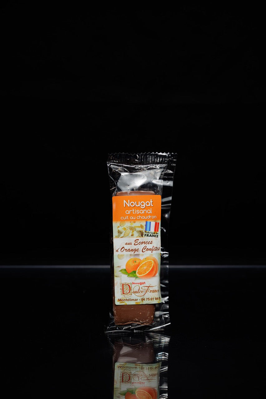 Barre 50 g Nougat artisanal aux écorces d'oranges confites