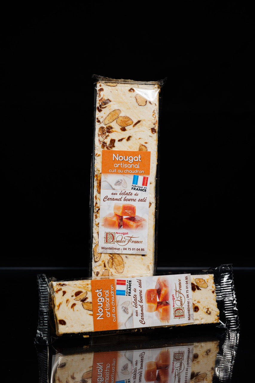 Barres Nougat aux éclats de caramel au beurre salé au sel de Guérande