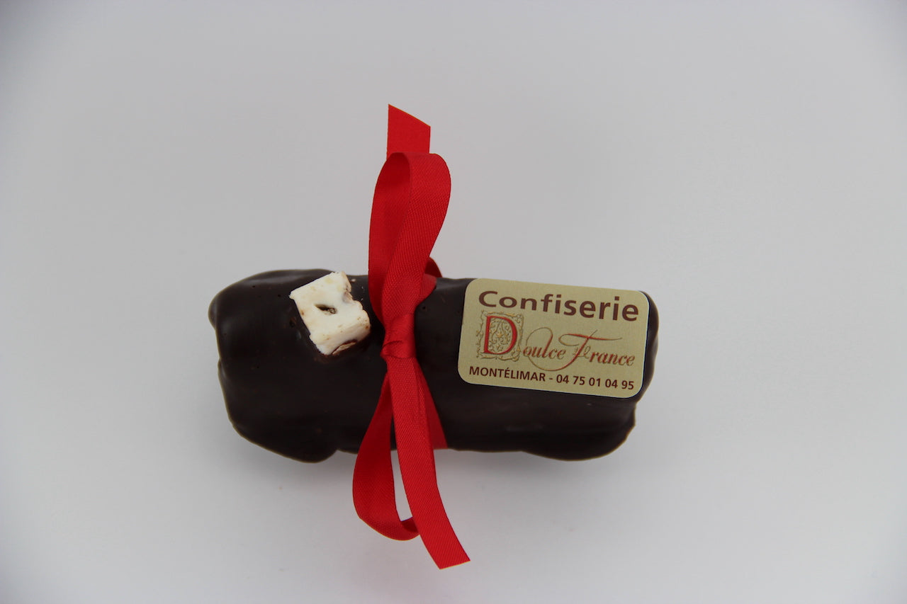 Buchette de Noël 80 g Nougat au chocolat noir