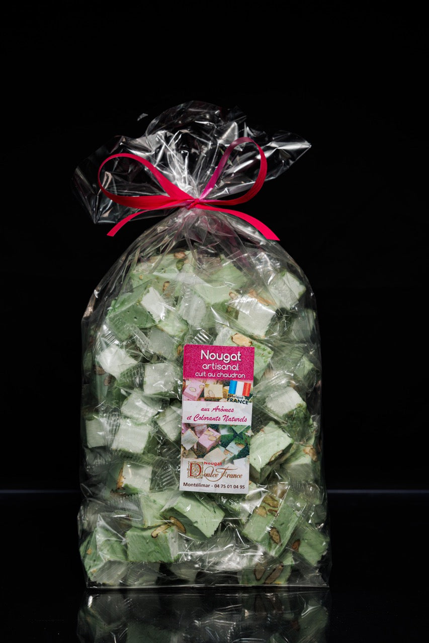 Sachet 1 Kg Nougat tendre artisanal à la pistache