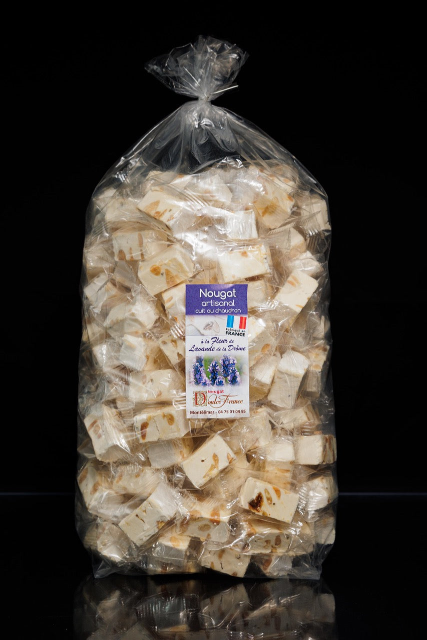 Sachet 2 Kg Nougat artisanal à la fleur de lavande de la Drôme