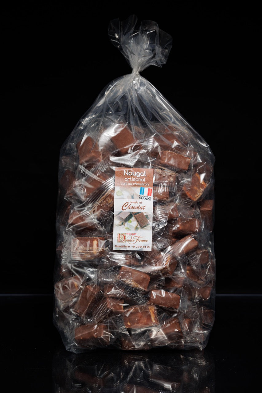Sachet 2 Kg Nougat de Montélimar au chocolat à l'orange