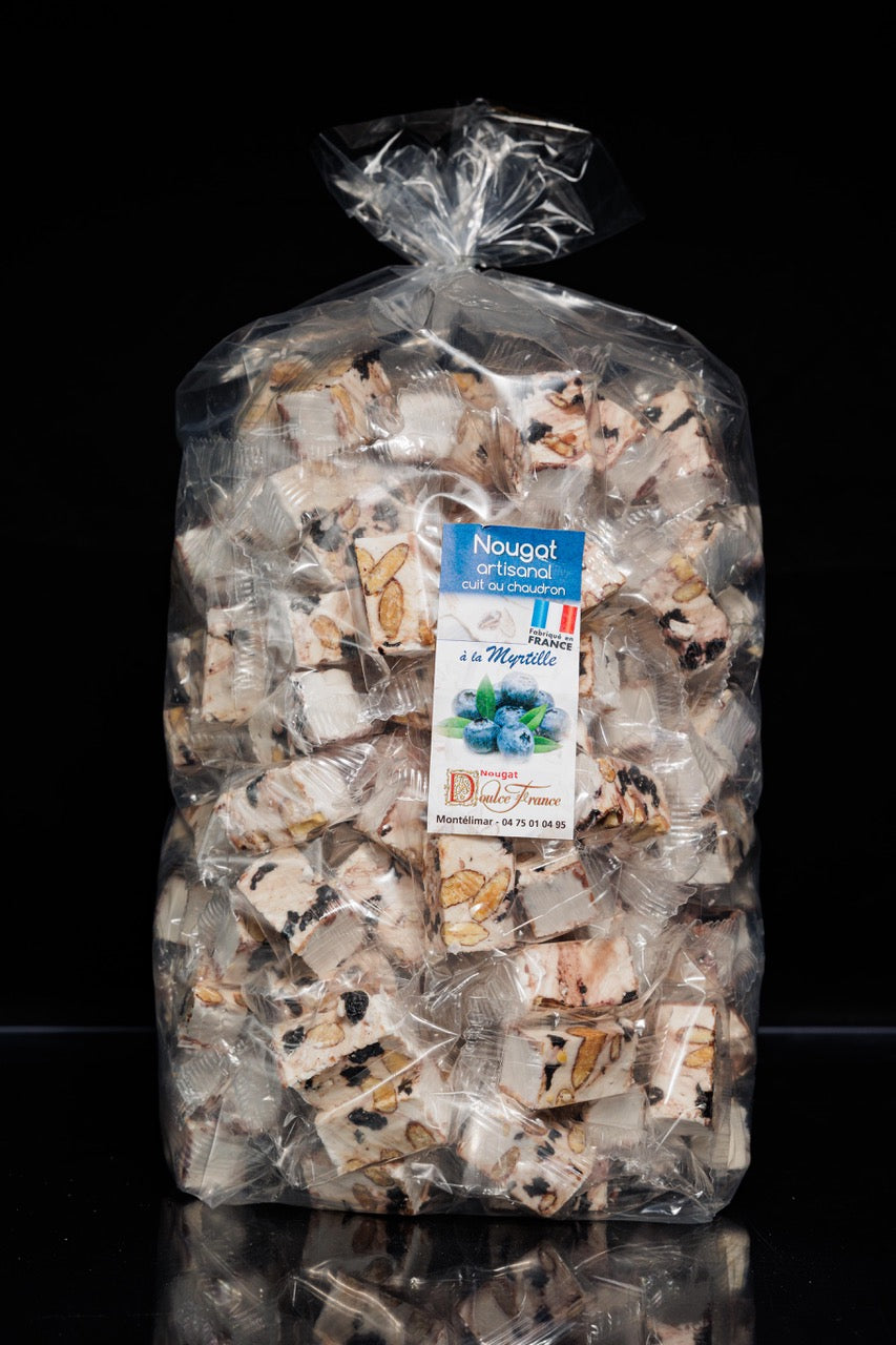 Sachet 2 Kg Nougat tendre à la myrtille