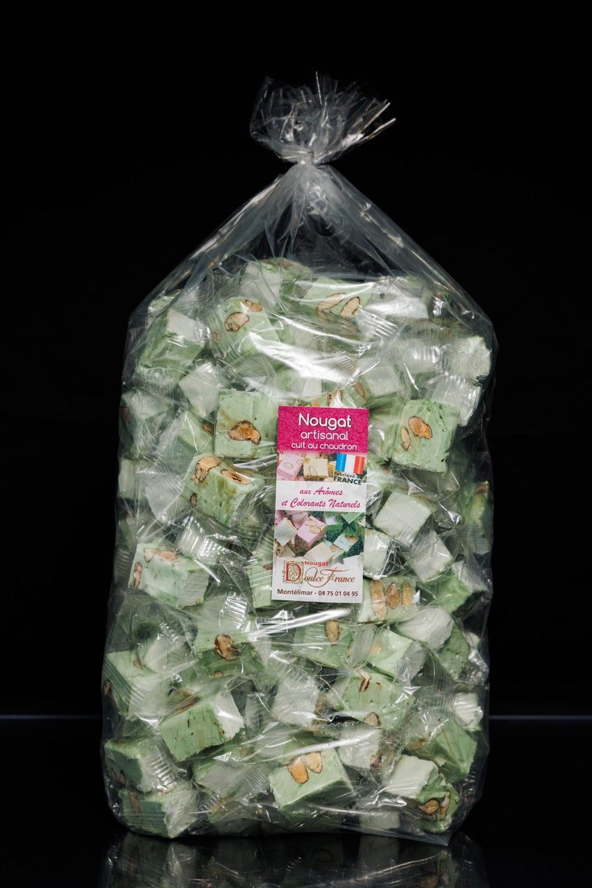 Sachet 2 Kg Nougat tendre artisanal à la pistache