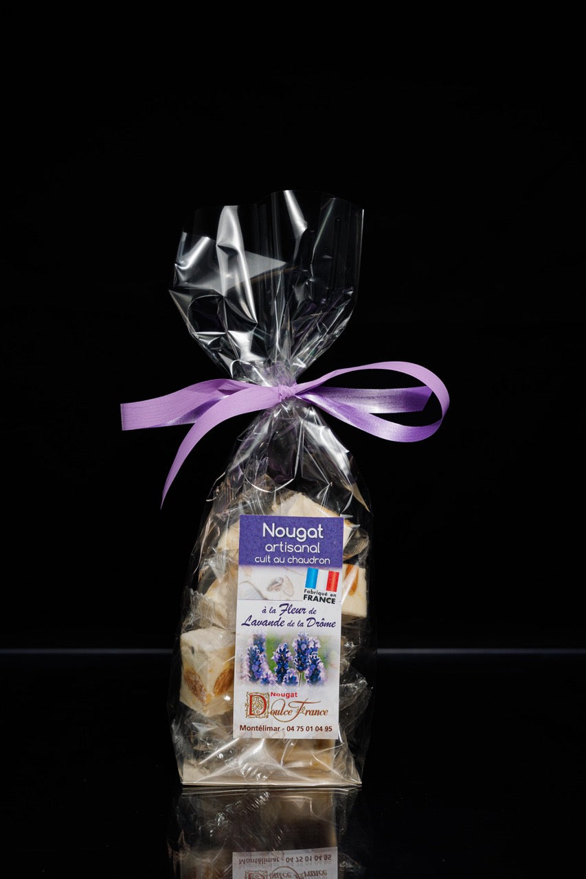 Sachet 100 g Nougat artisanal à la fleur de lavande de la Drôme