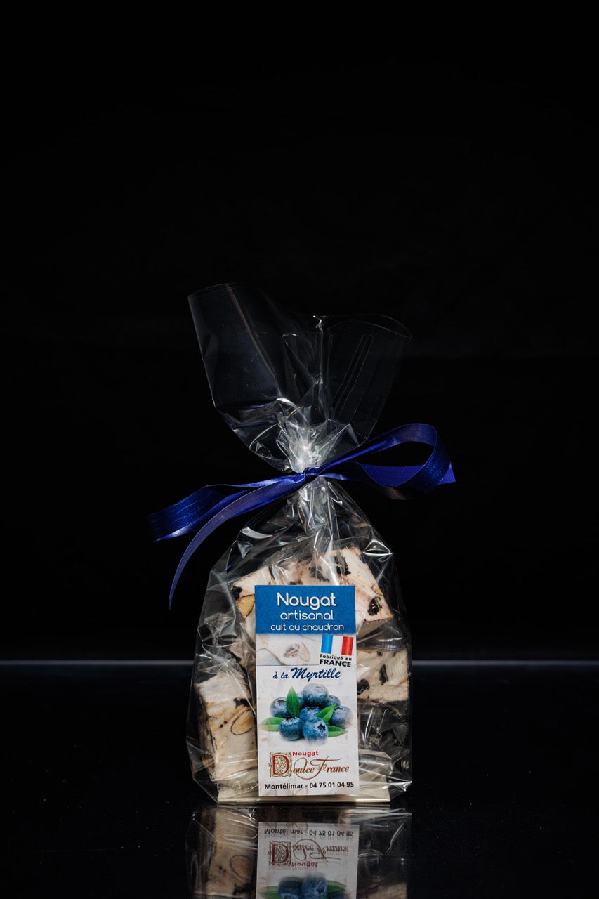 Sachet 100 g Nougat tendre à la myrtille