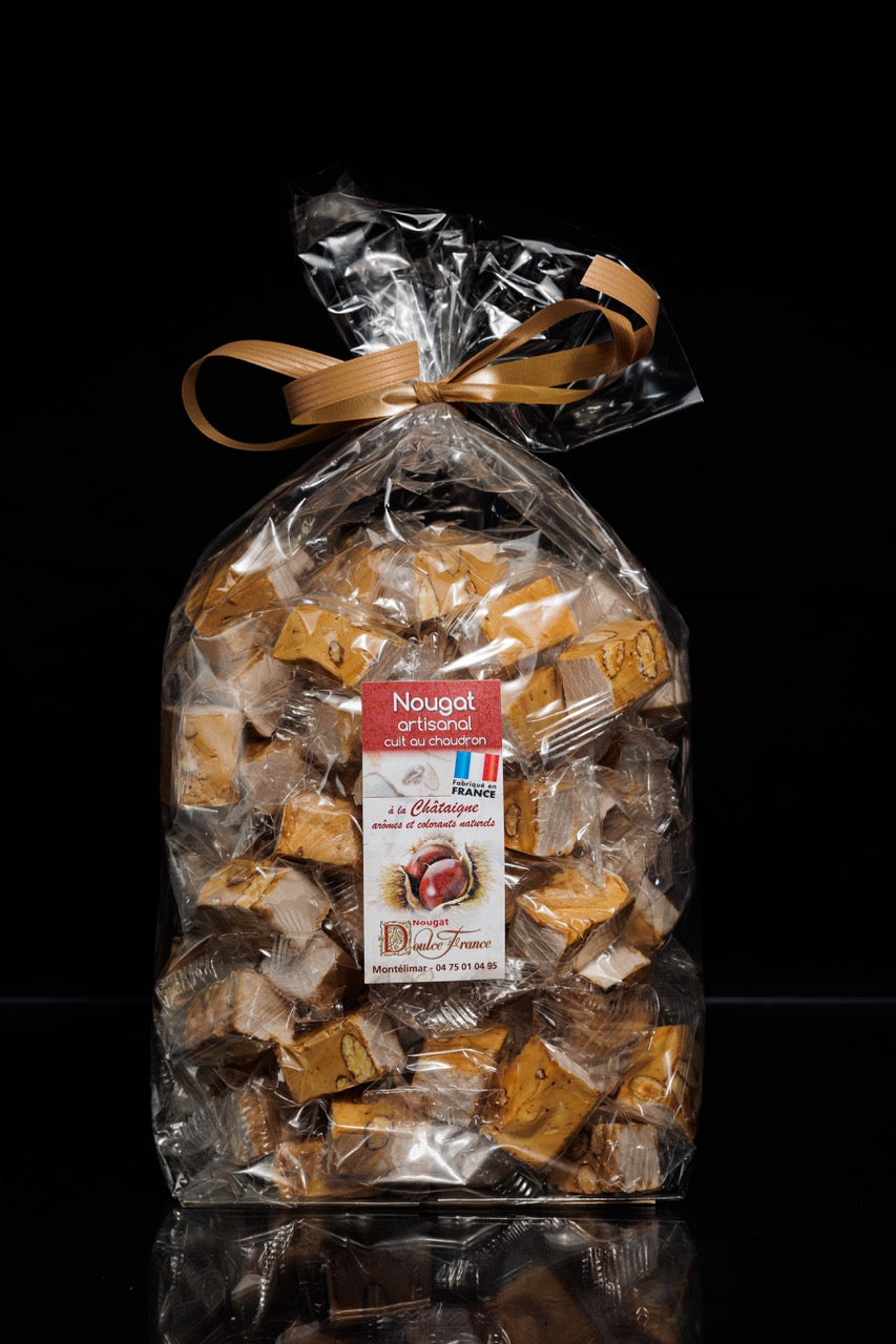Sachet 1 Kg Nougat tendre artisanal à la Châtaigne