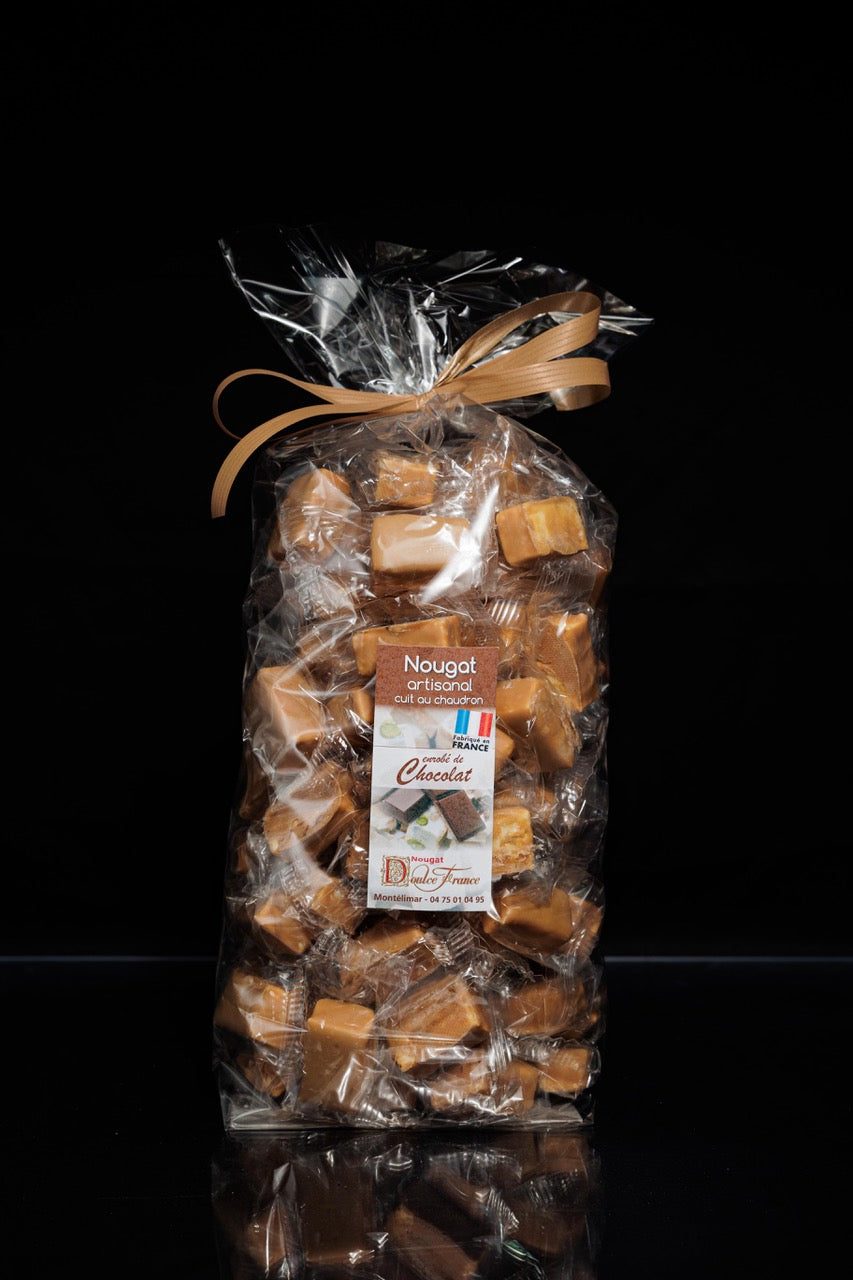 Sachet 1 Kg Nougat de Montélimar au chocolat caramel