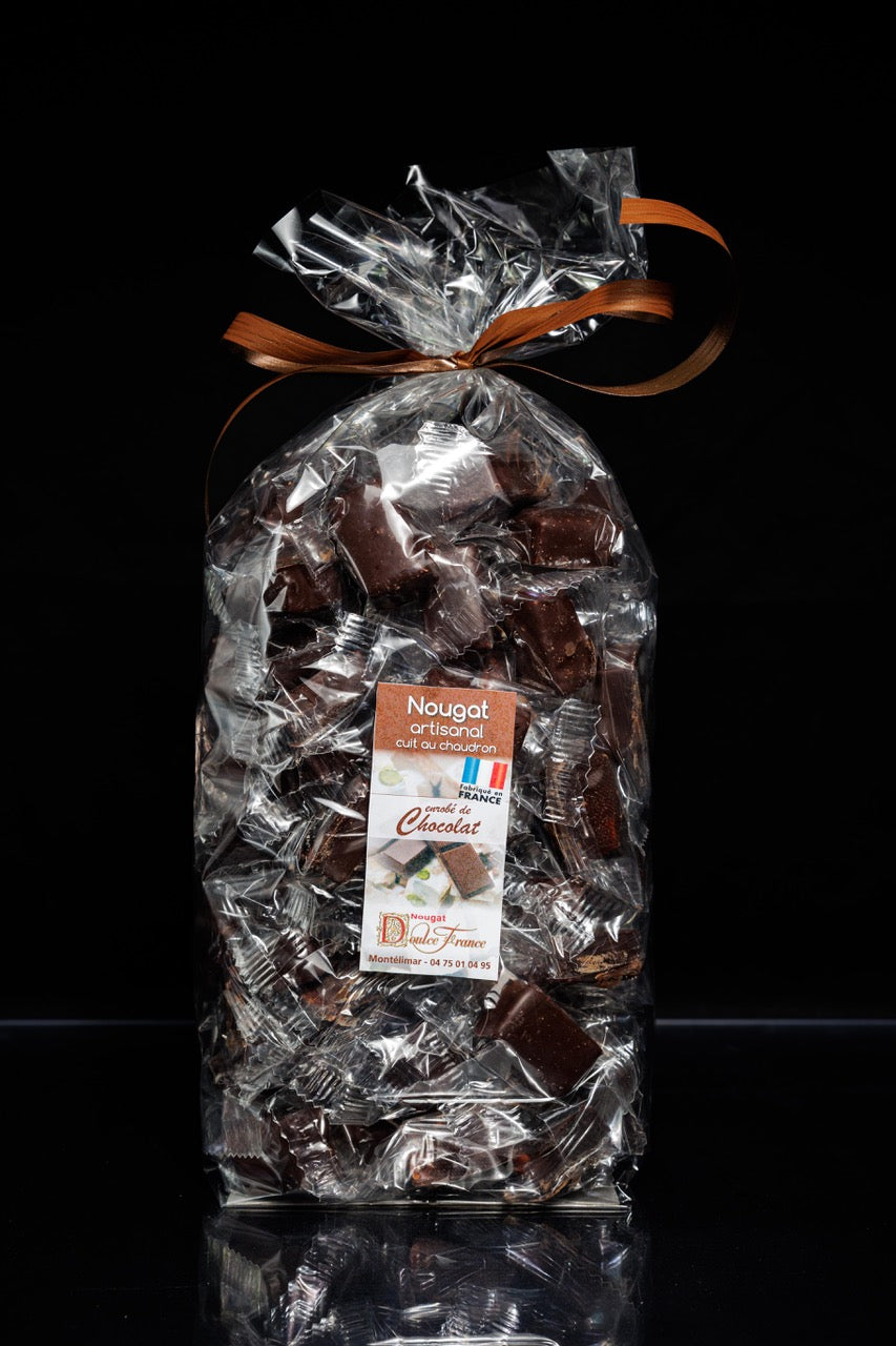 Sachet 1 Kg Nougat de Montélimar au chocolat noir