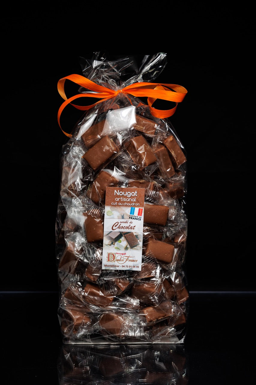 Sachet 1 Kg Nougat de Montélimar au chocolat à l'orange