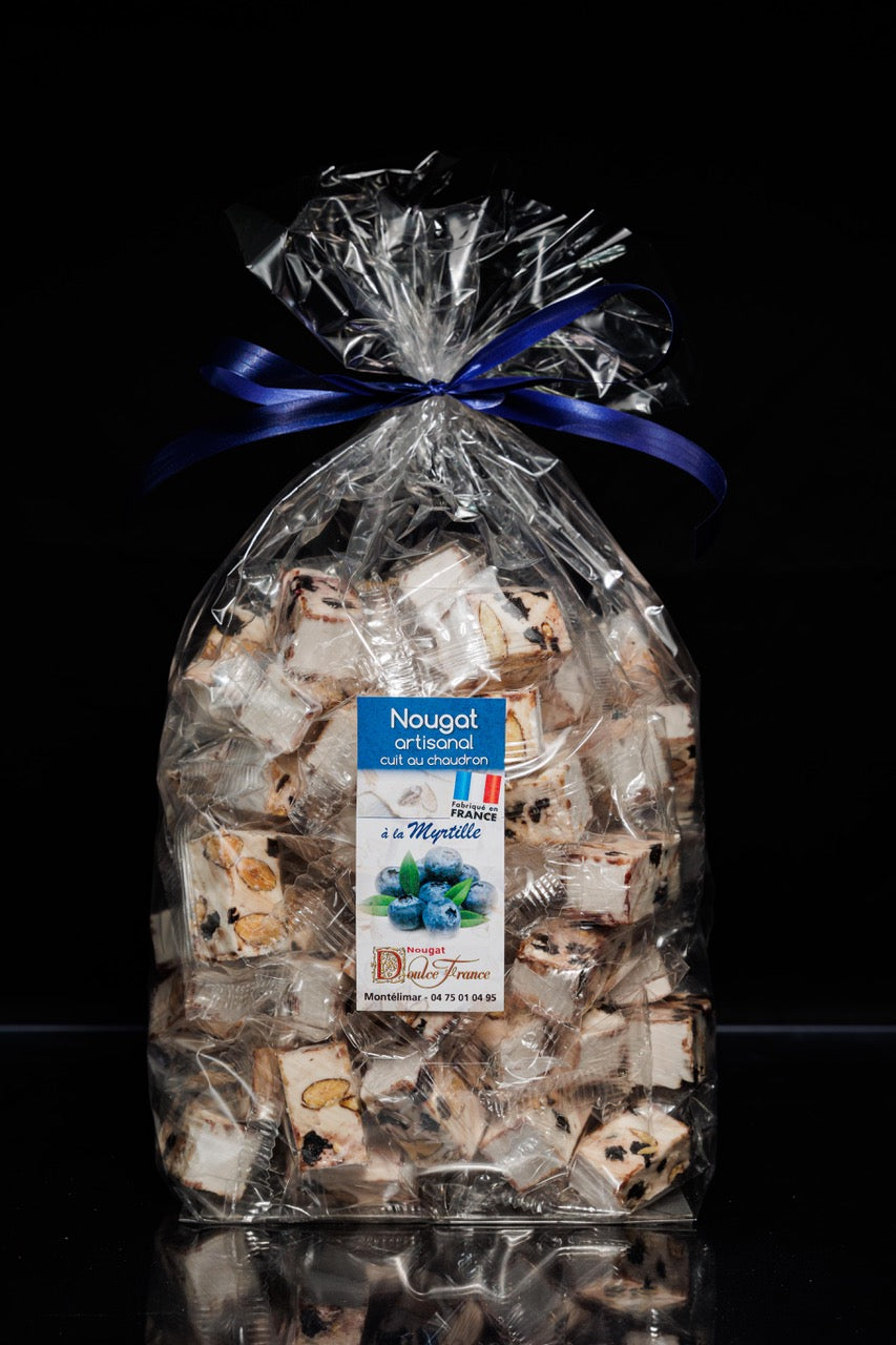 Sachet 1 Kg Nougat tendre à la myrtille