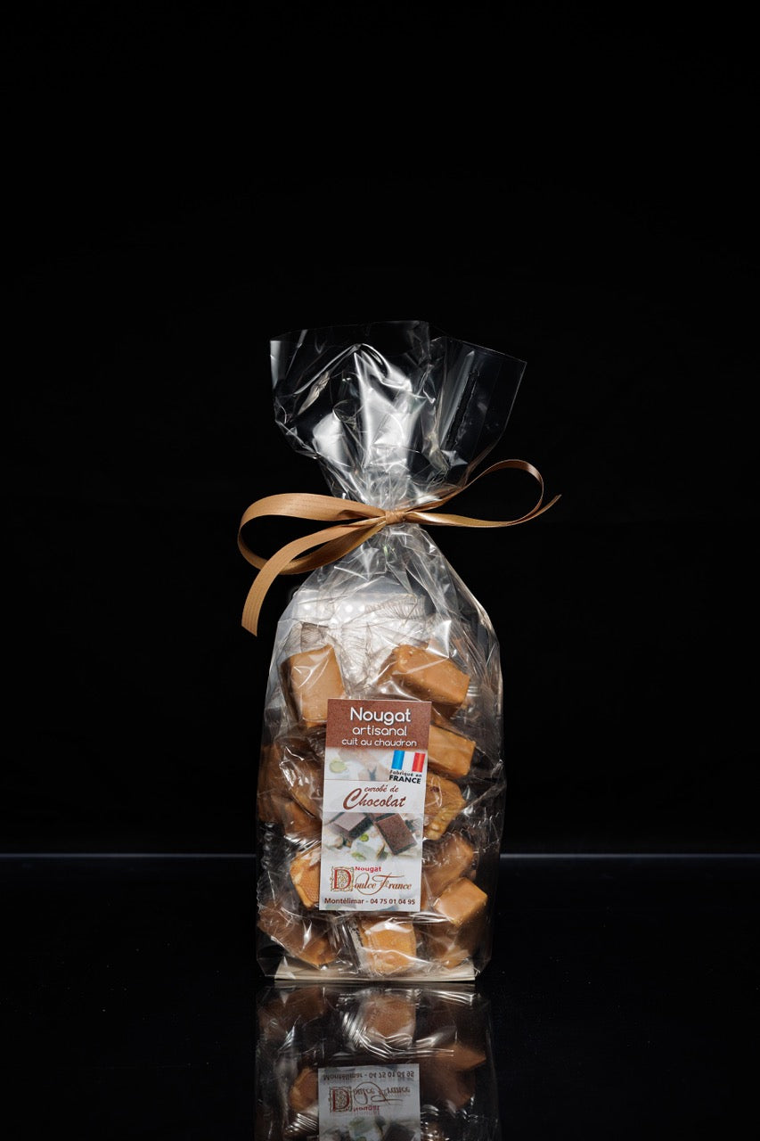 Sachet 200 g Nougat de Montélimar au chocolat caramel