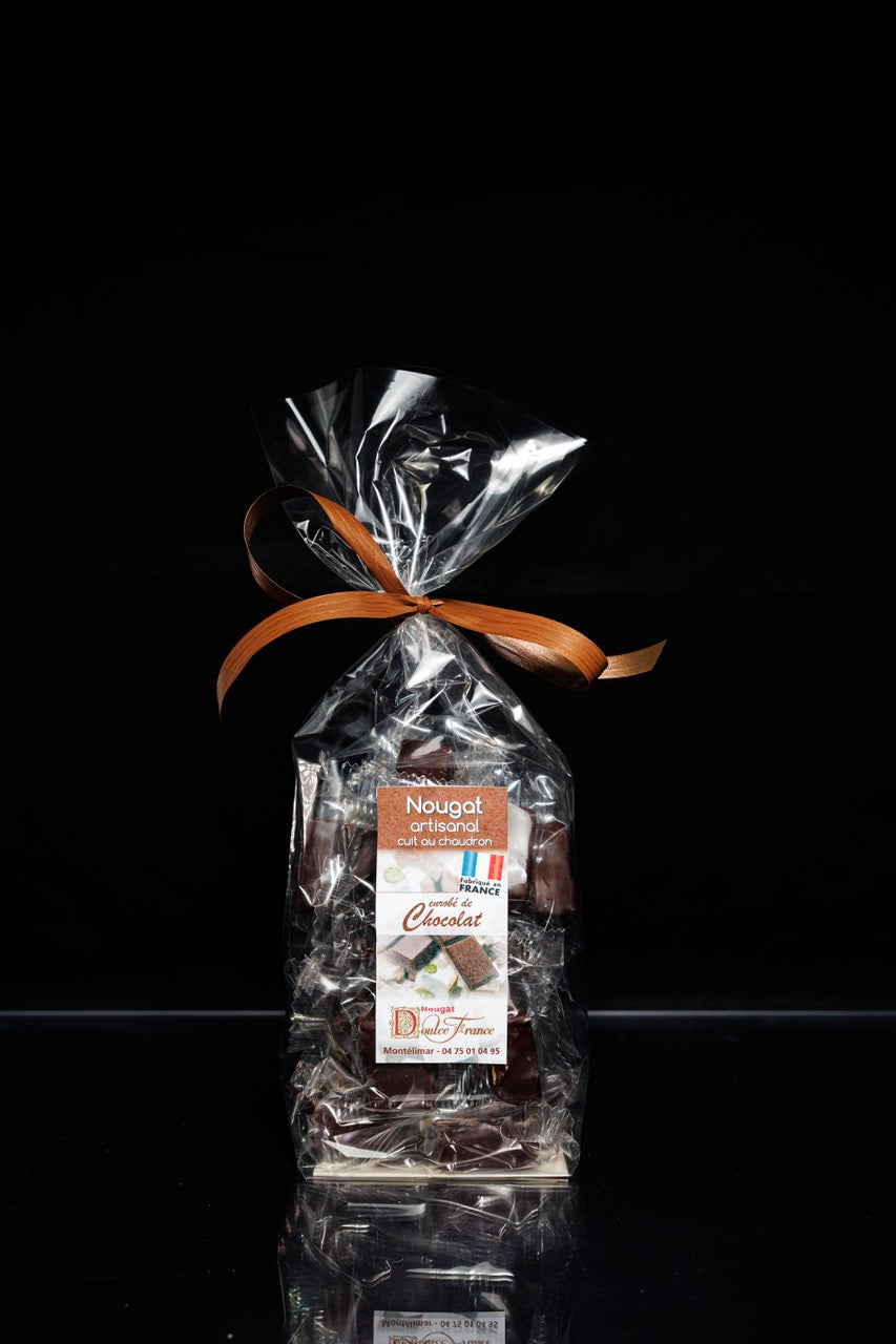 Sachet 200 g Nougat de Montélimar au chocolat noir