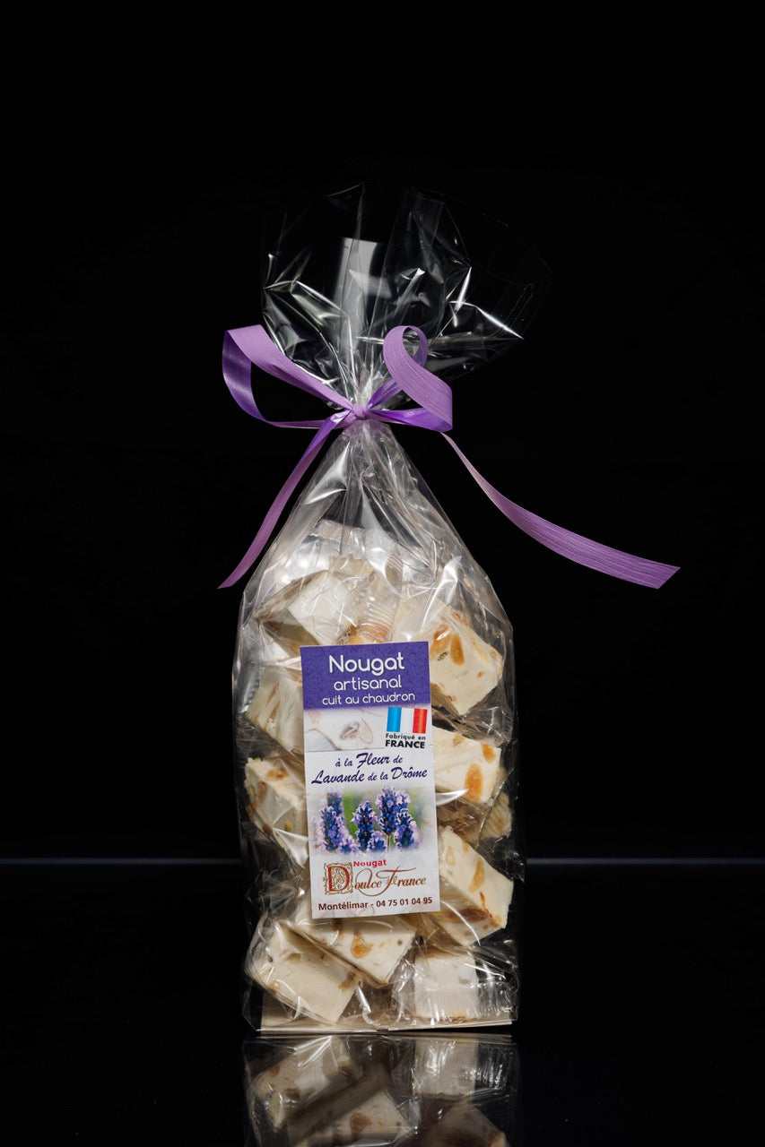 Sachet 200 g Nougat artisanal à la fleur de lavande de la Drôme