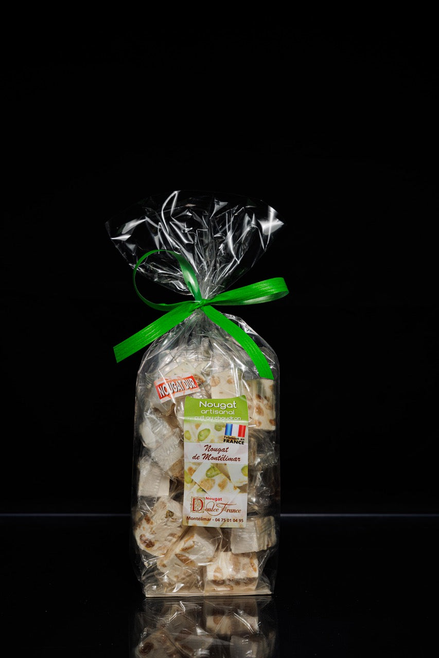 Sachet 200g Nougat de Montelimar dur artisanal