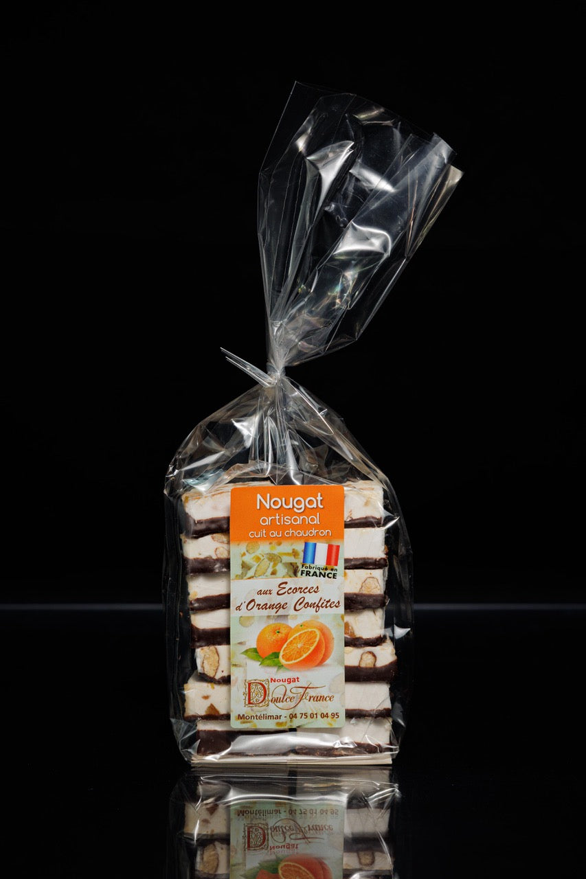 Sachet 200 g Nougat artisanal aux écorces d'oranges confites