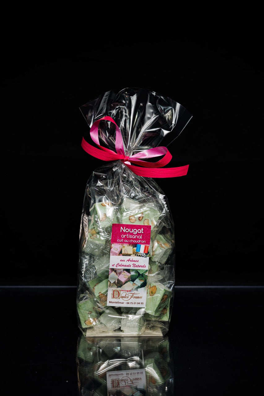 Sachet 200 g Nougat tendre artisanal à la pistache