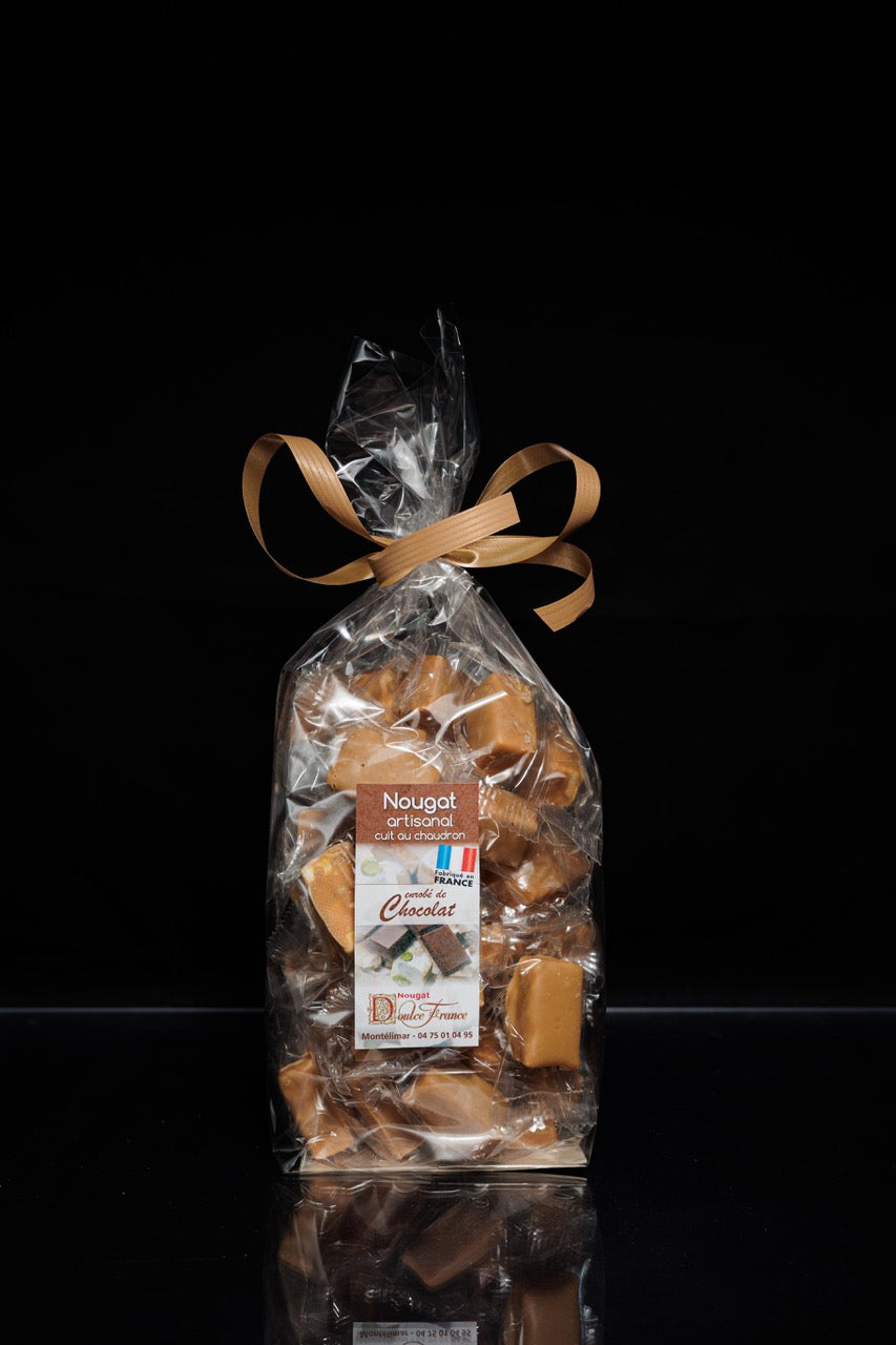 Sachet 400 g Nougat de Montélimar au chocolat caramel