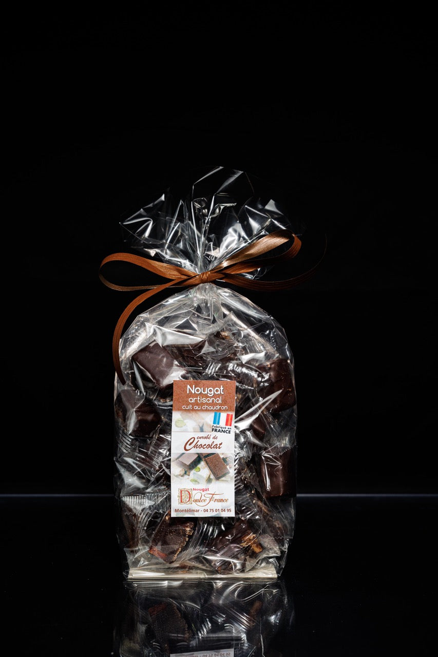 Sachet 400 g Nougat de Montélimar au chocolat noir