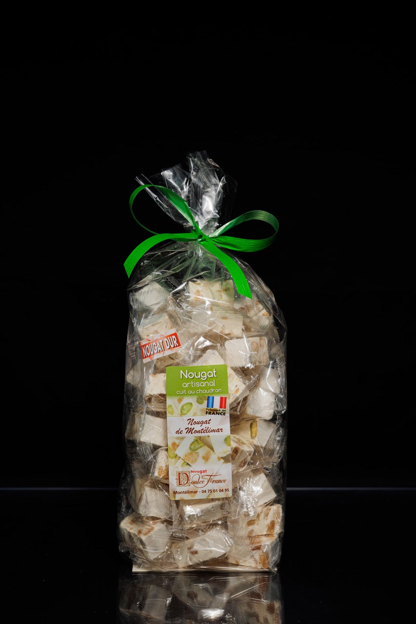 Sachet 400g Nougat de Montelimar dur artisanal