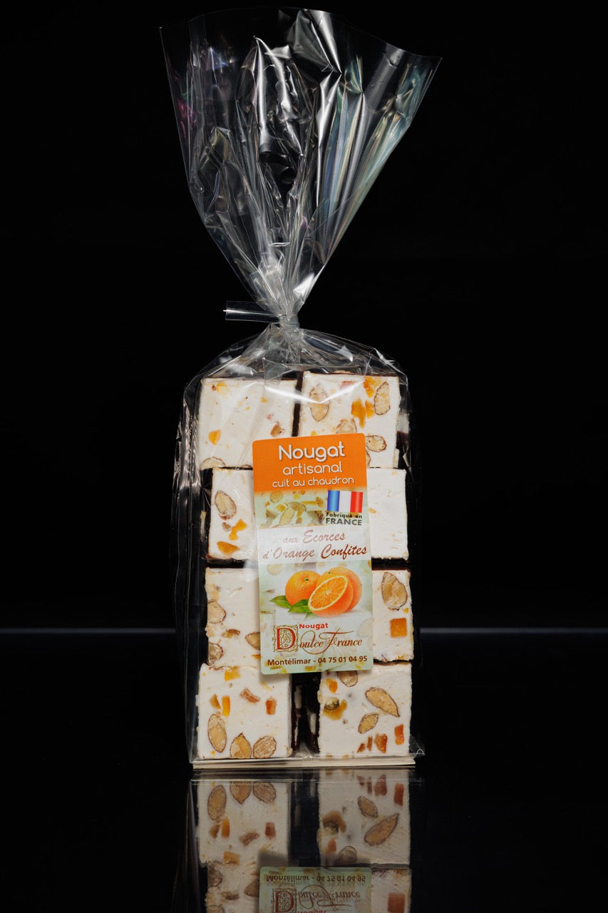 Sachet 400 g Nougat artisanal aux écorces d'oranges confites