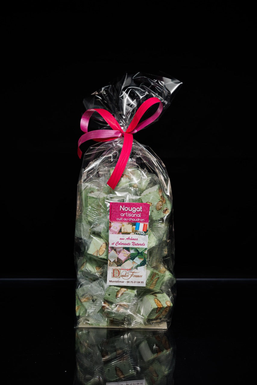 Sachet 400 g Nougat tendre artisanal à la pistache