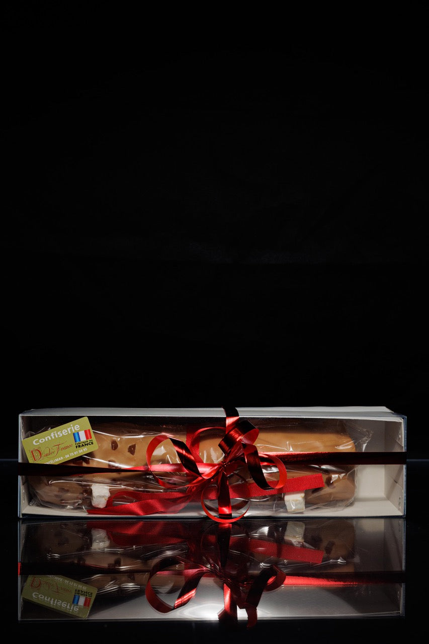 Buche de Noël 500 g nougat tendre au chocolat caramel