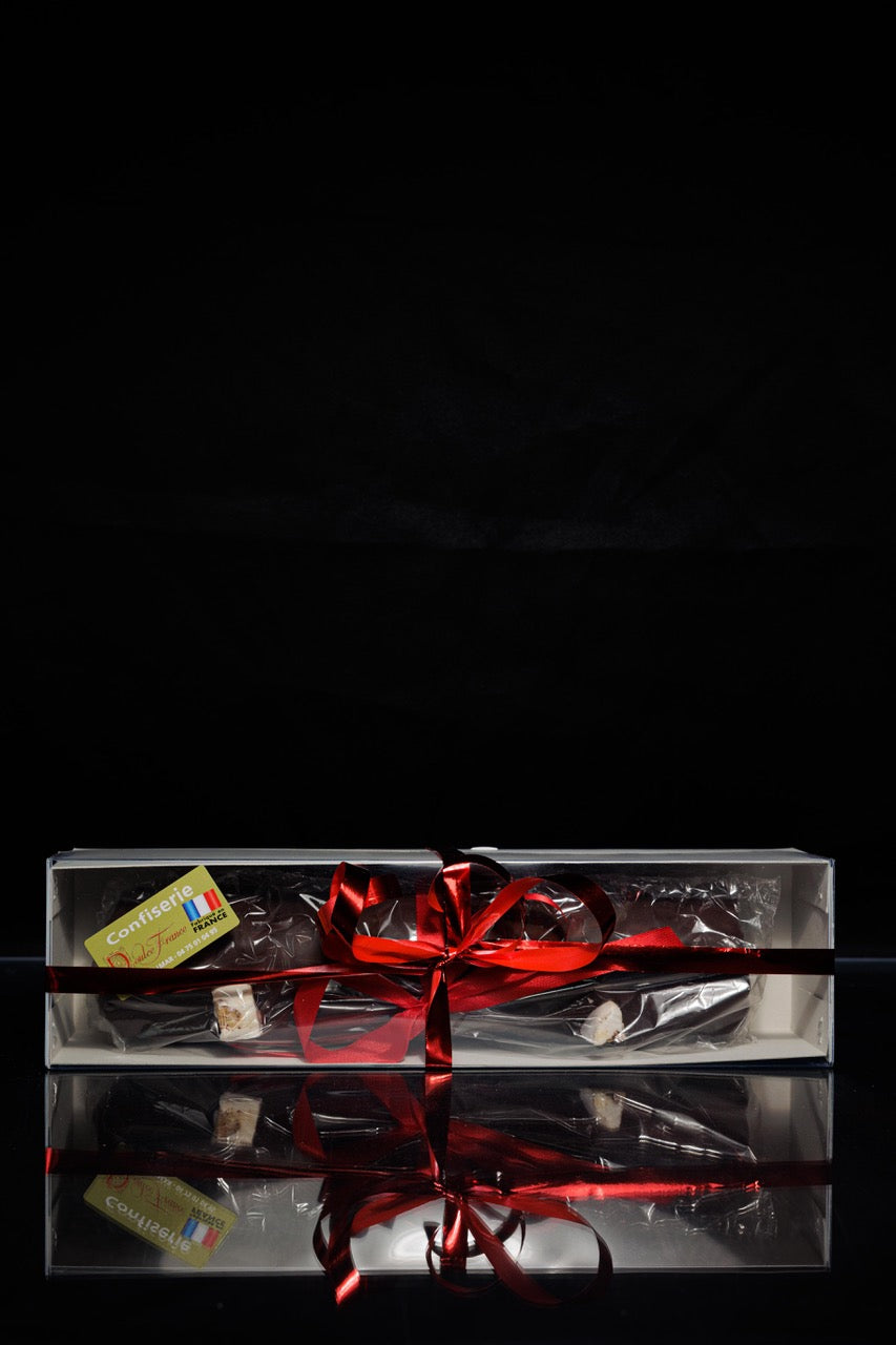 Buche de Noël 500 g nougat tendre au chocolat noir
