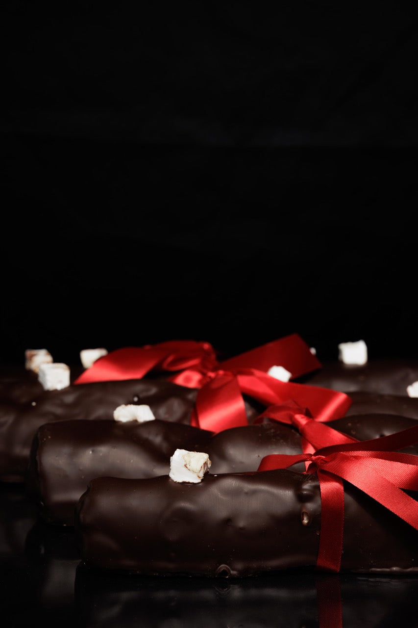 Buches de Noël Nougat tendre au chocolat noir